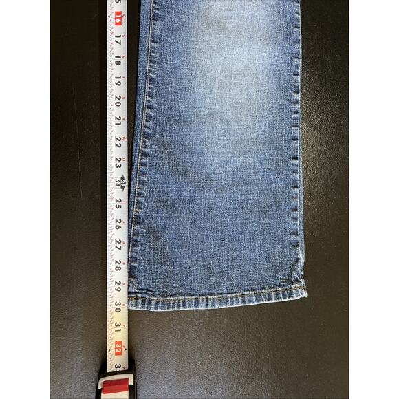 Zana Di Jeans Women 18 Blue High Rise Classic Faded Wide Leg Stretch Denim Boho - Picture 10 of 11